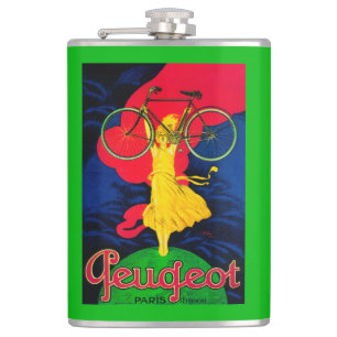 Peugeot-Fahrrad Vintages PosterEurope Flachmann