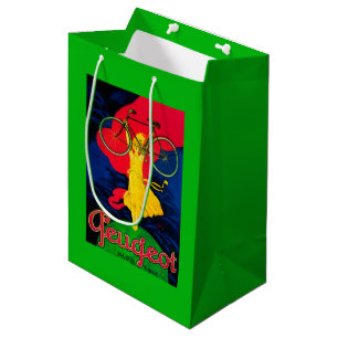 Peugeot-Fahrrad Vintages PosterEurope Mittlere Geschenktüte