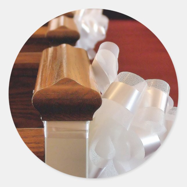 Pew Bows Runder Aufkleber (Vorderseite)