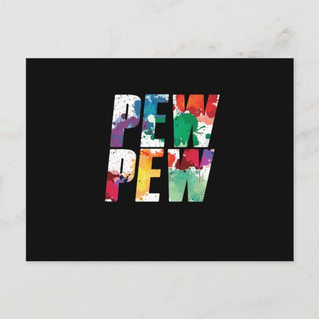 Pew Paintball Marker Farbbälle Paintball Gif Postkarte (Vorderseite)