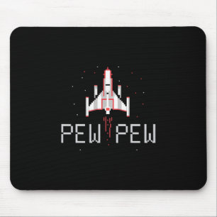Pew Pew Gamer Retro 80er 90er Arcade-Spiele-Liebe Mousepad