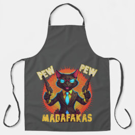 Pew Pew Madafakas Black Cat Schürze