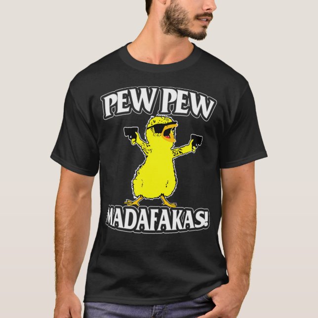Pew Pew Madafakas cats Gun Funny T-Shirt T-Shirt_1 (Vorderseite)