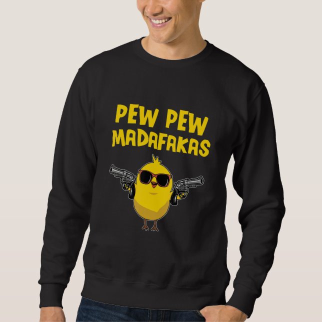 Pew Pew Madafakas Comic Chick Sweatshirt (Vorderseite)