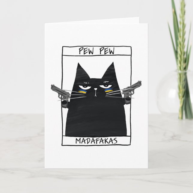 Pew Pew Madafakas Dankeskarte (Vorderseite)