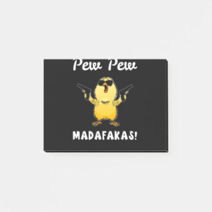 Pew Pew Madafakas, Funny Chick Geschenk Post-it Klebezettel