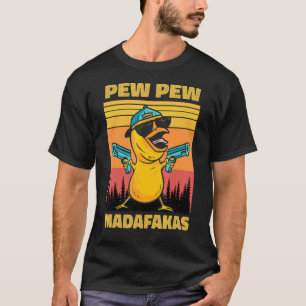 Pew Pew Madafakas Huhn Pew Pew Waffen Lustiges Kük T-Shirt