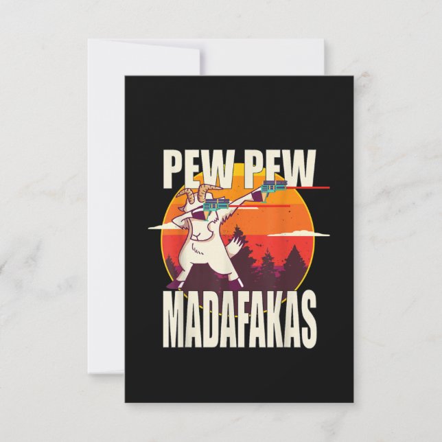 Pew Pew Madafakas Pew Madafakas Goat Dankeskarte (Vorderseite)