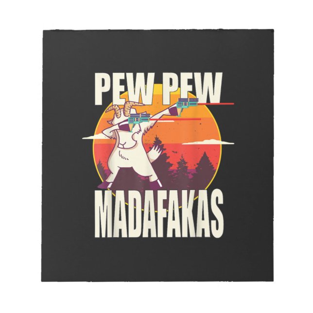 Pew Pew Madafakas Pew Madafakas Goat Notizblock (Vorderseite)