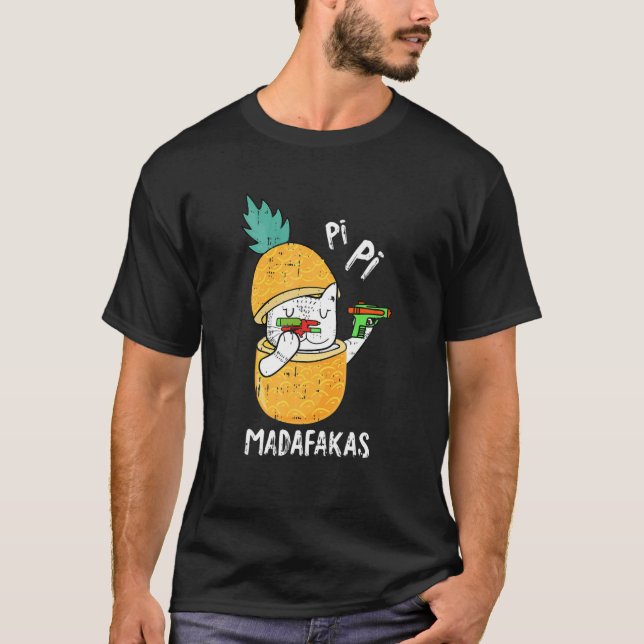 Pew Pew Madafakas Pi-Day Funny Cat Teacher Student T-Shirt (Vorderseite)
