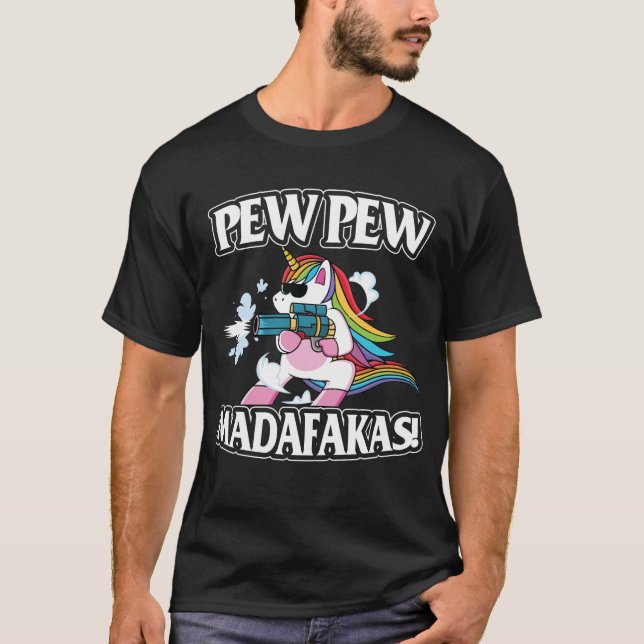 Pew Pew Madafakas Unicorn Lover T-Shirt (Vorderseite)