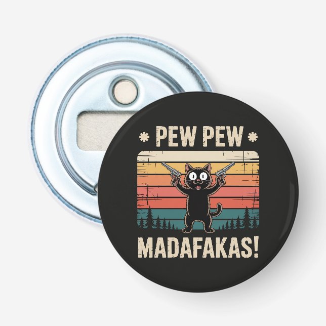 Pew Pew Mistkerle Flaschenöffner (Vorderseite)