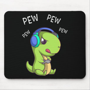 Pew Pew Pew Süßer T-Rex Dinosaurier Videospieler G Mousepad