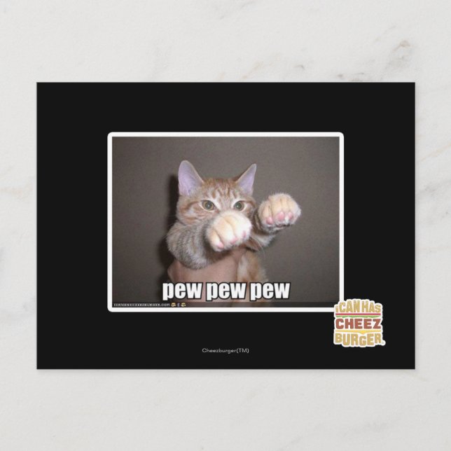 Pew Pew Postkarte (Vorderseite)