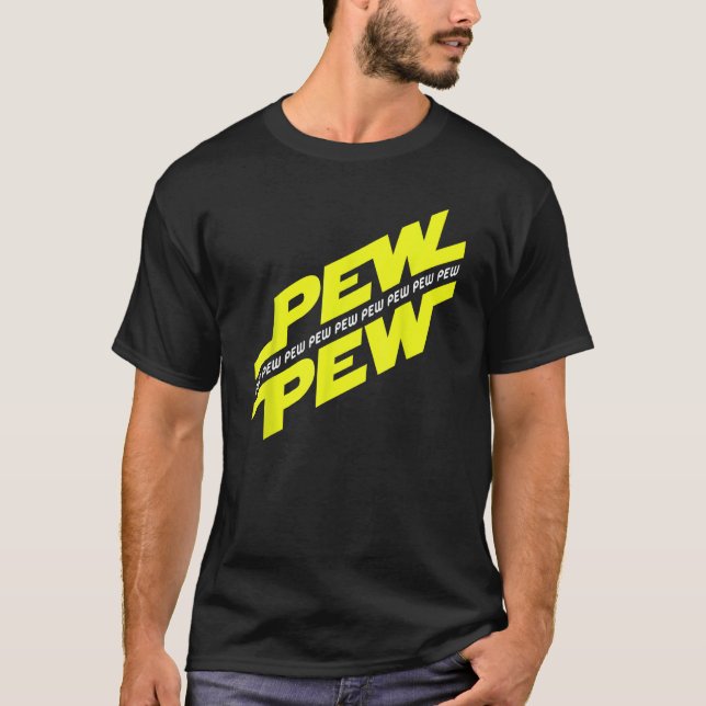 Pew Pew Sci-Fi Gamer-Geräusch für Männer, Frauen,  T-Shirt (Vorderseite)