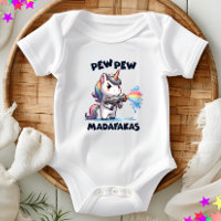 Pew Pew Unicorn Baby Bodysuit