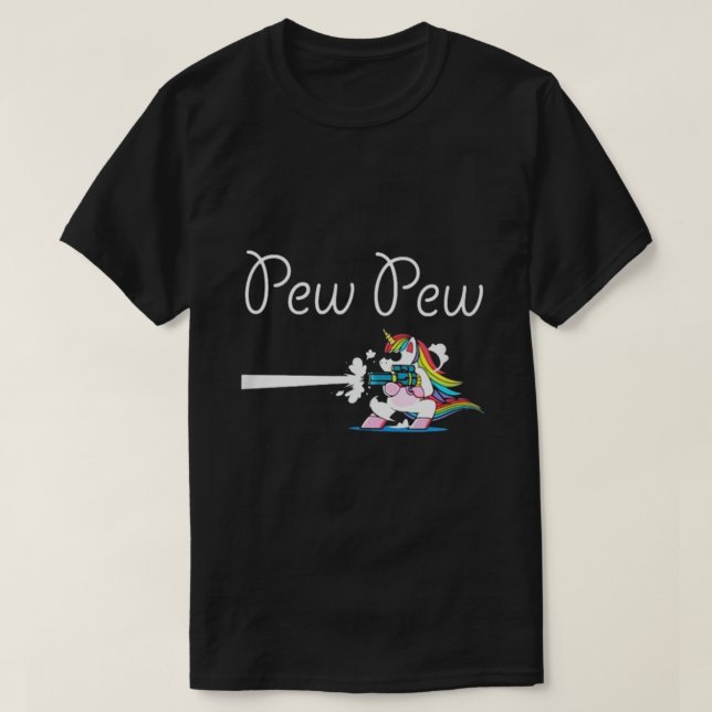 Pew Pew Unicorn T-Shirt (Design vorne)