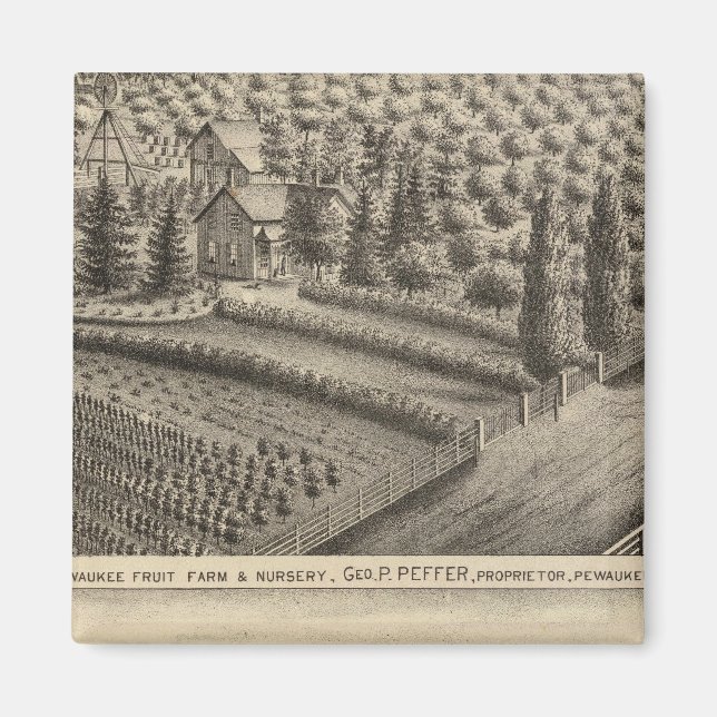 Pewaukee Obstfarm & Kinderzimmer Magnet (Vorne)