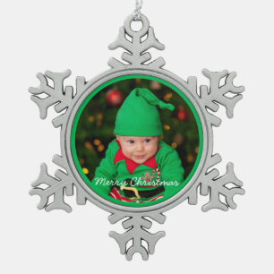 Pewter Christmas Ornaments With Baby Schneeflocken Zinn-Ornament