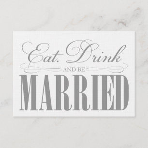 Pewter essen, trinken und Verheiratet sein Einsc Begleitkarte