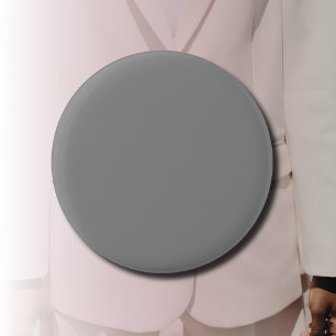 Pewter Gray Solid Color Klassisches Elegant Button