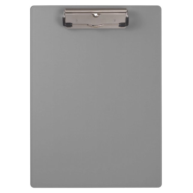 Pewter Gray Solid Color | Klassisches Elegant Klemmbrett (Vorderseite)