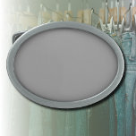 Pewter Gray Solid Color | Klassisches Elegant Ovale Gürtelschnalle<br><div class="desc">Trendy Pewter Gray Solid Color | Klassisches Design | Elegant und Minimalistisch | Mode und stilvolles Geschenk</div>