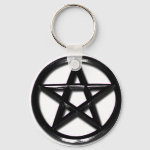 Pewter Pentagramm Pagan Schlüsselanhänger