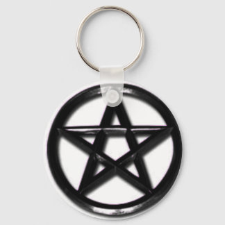 Pewter Pentagramm Pagan Schlüsselanhänger