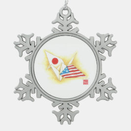 Pewter Snowflake Ornament ~ Freundschaft zwischen 