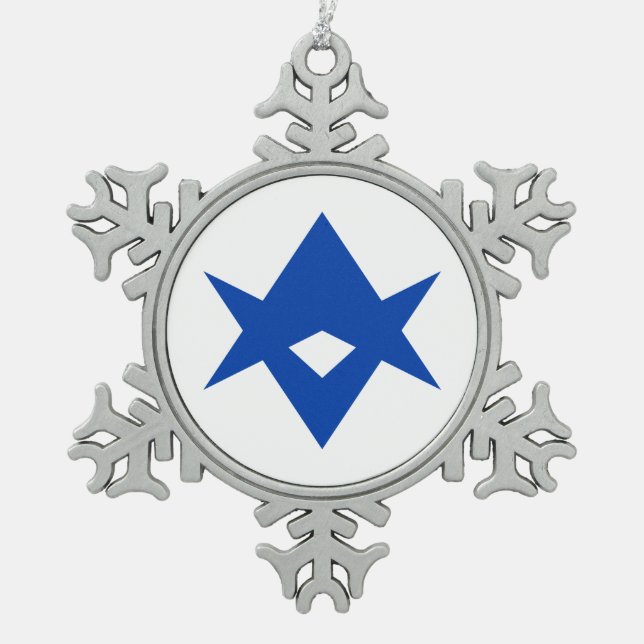 Pewter Snowflake Ornament with Toyotal Flag (Vorderseite)