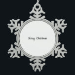Pewter Snowflake Weihnachtsschmuck Schneeflocken Zinn-Ornament<br><div class="desc">Weihnachts-Weihnachtsschneeflocken Weihnachtsschmuck</div>