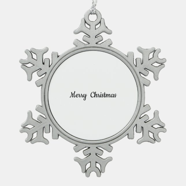 Pewter Snowflake Weihnachtsschmuck Schneeflocken Zinn-Ornament (Vorderseite)