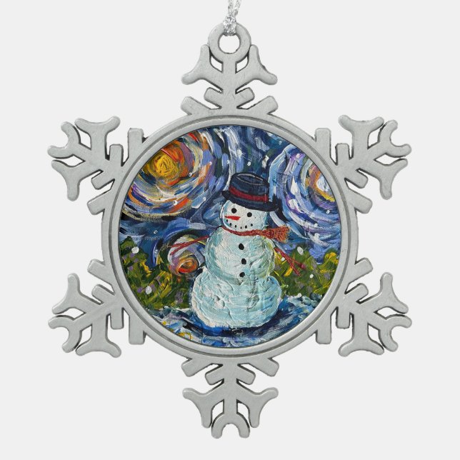 Pewter Snowman Ornament (Vorderseite)