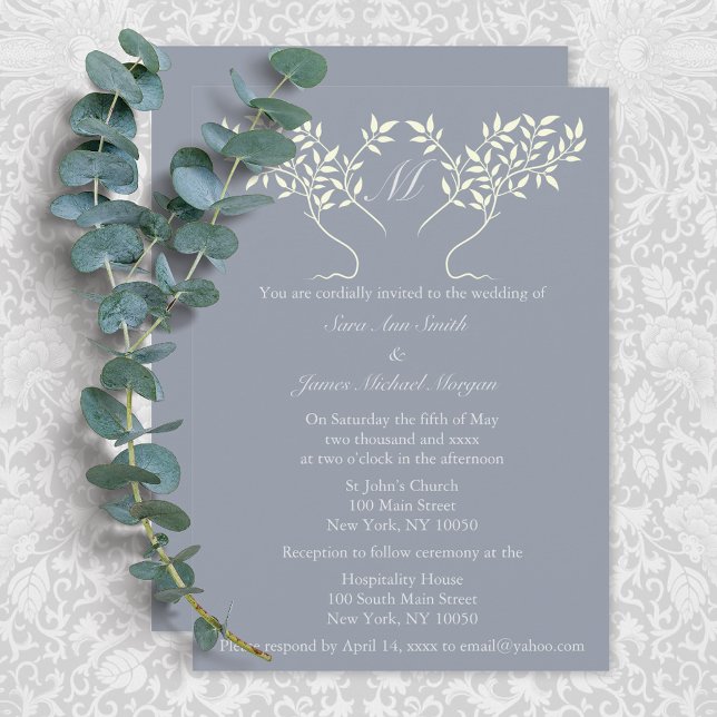 Pewter Tree of Life Wedding Einladung (Von Creator hochgeladen)