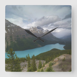 Peyto Lake, Alberta Kanada Quadratische Wanduhr