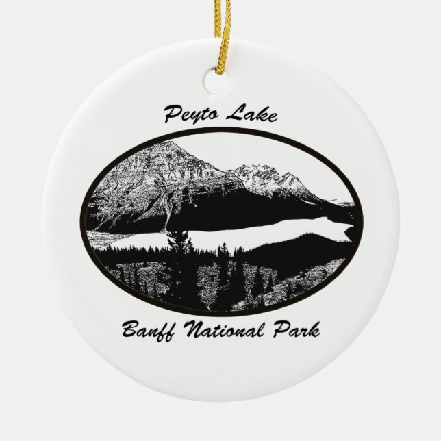 Peyto Lake Keramik Ornament (Vorne)