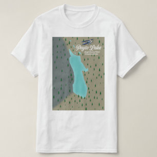 Peyto-See Karte Kanadische Rocky Mountains T-Shirt