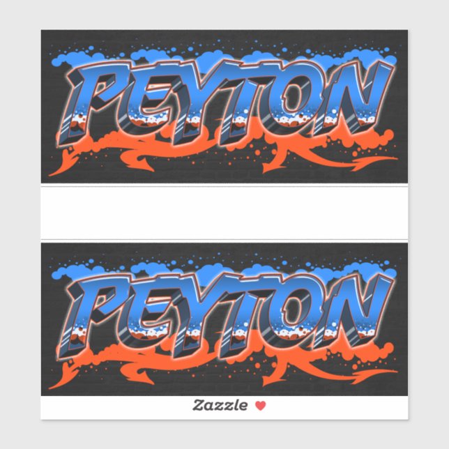 Peyton Vorname Name Graffiti Aufkleber Sticker (Blatt)