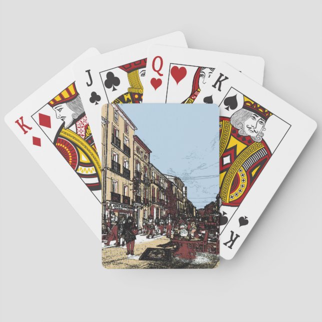 Pezenas France Antiquitätenmarkt Spielkarten (Rückseite)