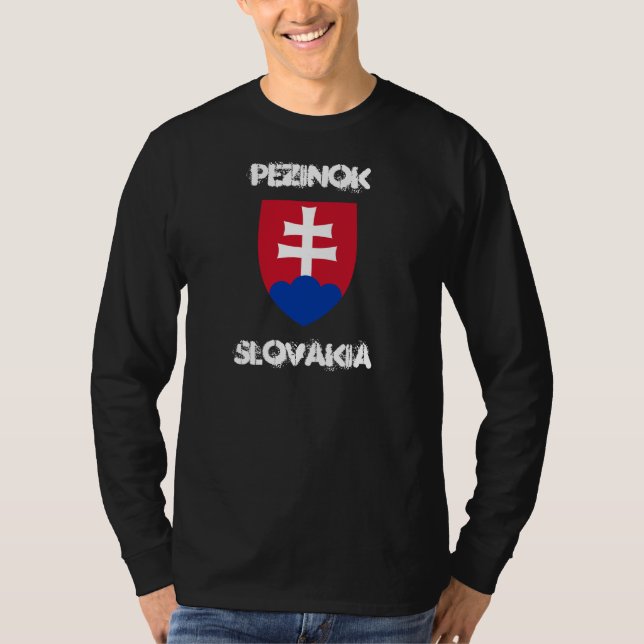 Pezinok, Slowakei mit Wappen T-Shirt (Vorderseite)