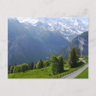 Pfad bei Gimmelwald, Schweiz Postkarte