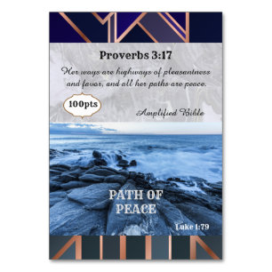 Pfad der Friedensspielkarte Tischnummer