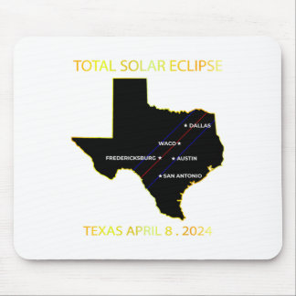 Pfad der Solar Eclipse 2024 Interaktive Karte Texa Mousepad