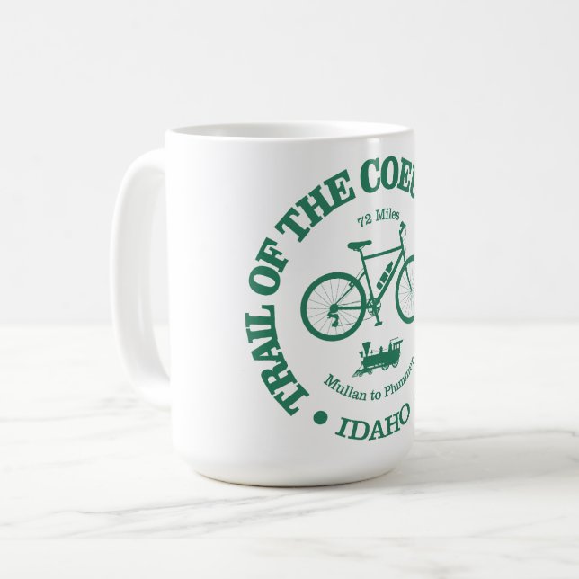 Pfad des Coeur d'Alene (Radfahren) Kaffeetasse (Vorderseite Links)