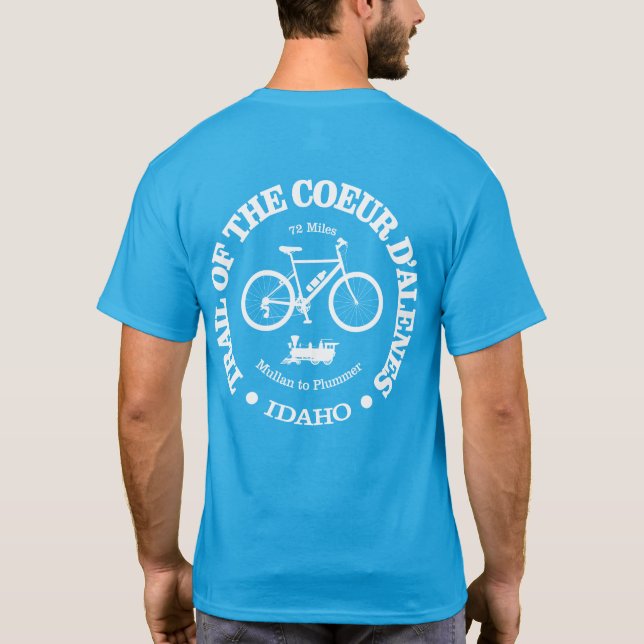 Pfad des Coeur d'Alene (Radfahren) T-Shirt (Rückseite)