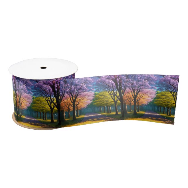 **"Pfad des Lila: Jacaranda Walkway"*** Satinband (Spule)
