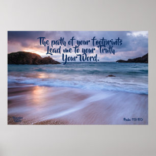 Pfad Ihrer Fußabdrücke Ocean Matte Poster