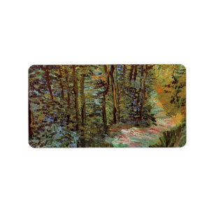 Pfad im Wald von Vincent van Gogh Adressaufkleber