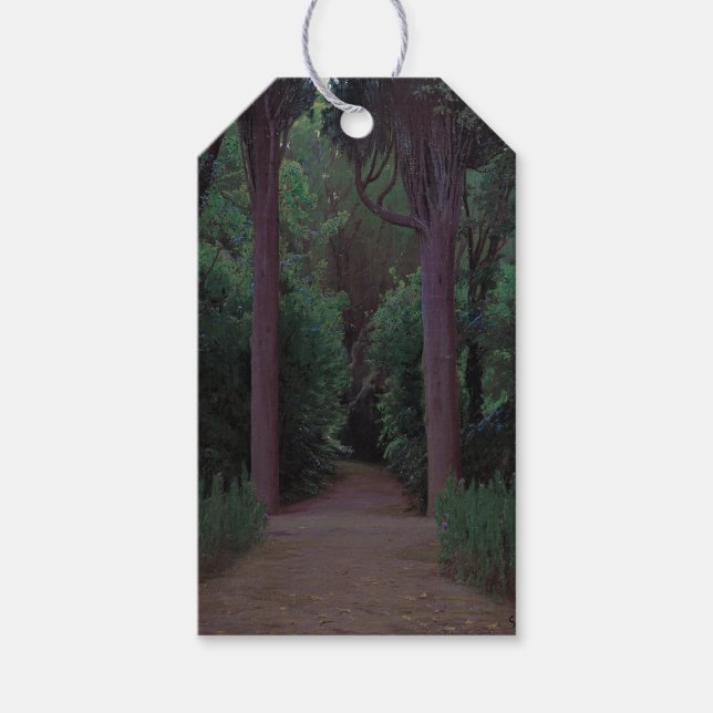 Pfad in einem Park (von Santiago Rusiñol) Geschenkanhänger (Vorderseite)